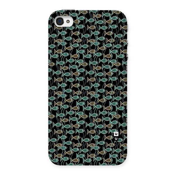 Animated Fishes Art Pattern Back Case for iPhone 4 4s