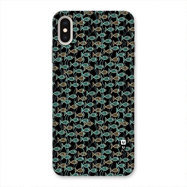 Animated Fishes Art Pattern Back Case for iPhone XS Max