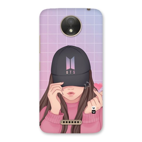 Anime Beautiful BTS Girl Back Case for Moto C Plus