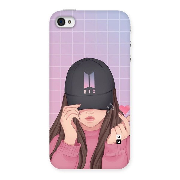 Anime Beautiful BTS Girl Back Case for iPhone 4 4s