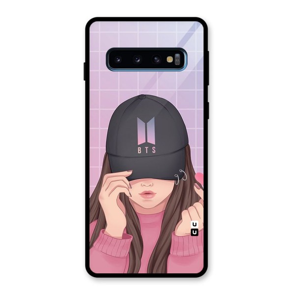 Anime Beautiful BTS Girl Glass Back Case for Galaxy S10