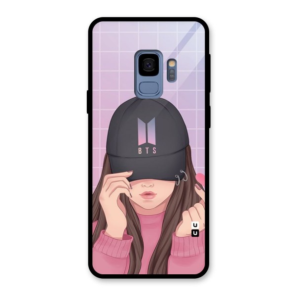 Anime Beautiful BTS Girl Glass Back Case for Galaxy S9