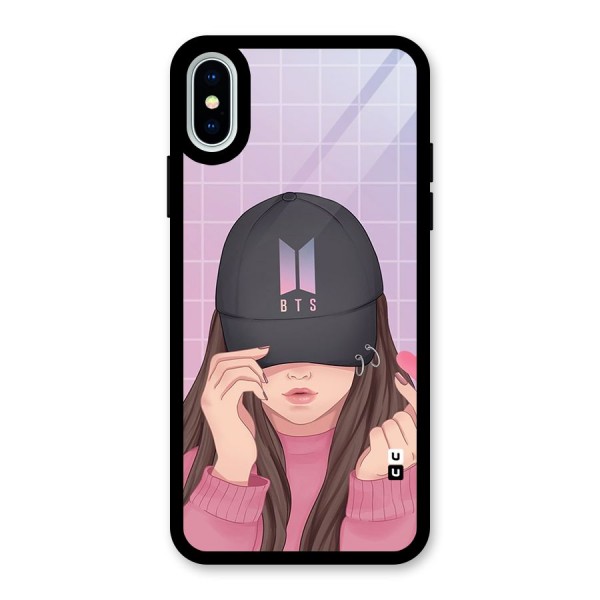 Anime Beautiful BTS Girl Glass Back Case for iPhone X