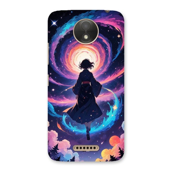 Anime Galaxy Girl Back Case for Moto C Plus