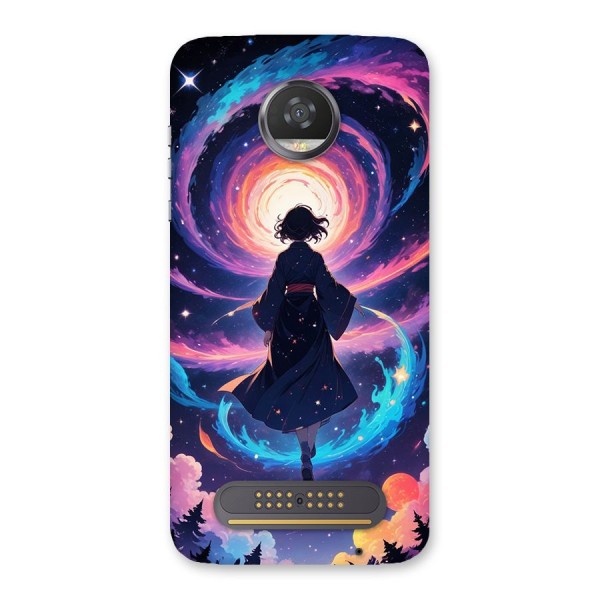 Anime Galaxy Girl Back Case for Moto Z2 Play