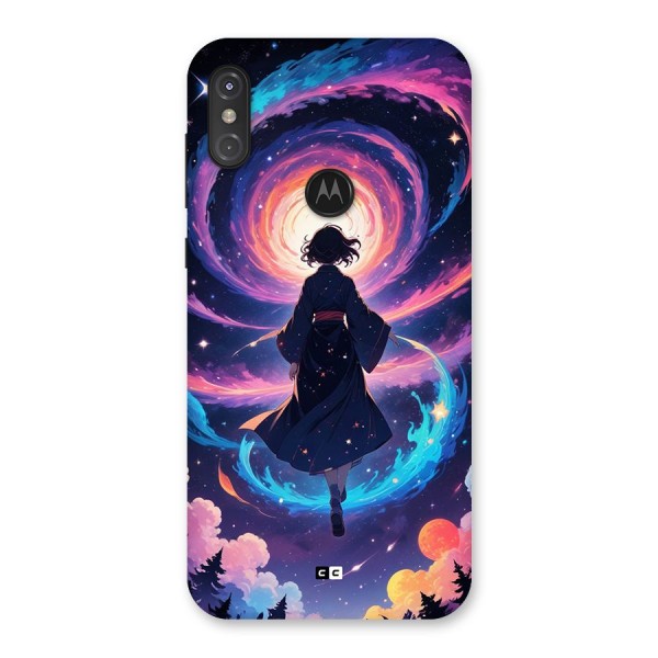 Anime Galaxy Girl Back Case for Motorola One Power