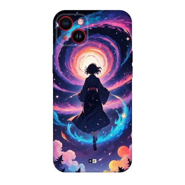 Anime Galaxy Girl Back Case for iPhone 14 Plus