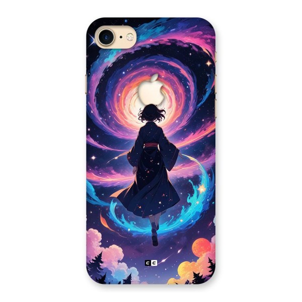 Anime Galaxy Girl Back Case for iPhone 7 Apple Cut