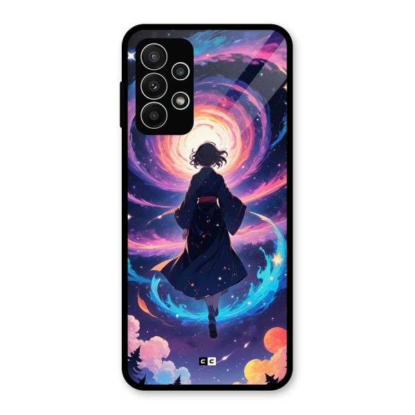 Anime Galaxy Girl Glass Back Case for Galaxy A23