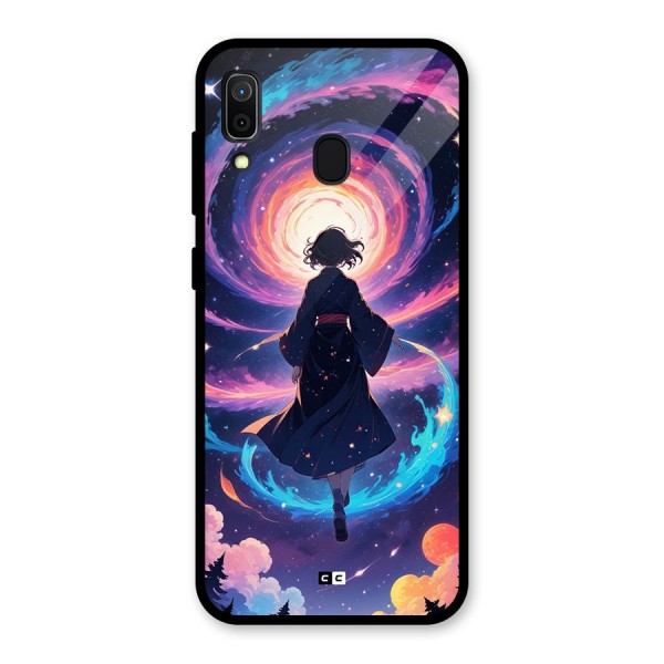 Anime Galaxy Girl Glass Back Case for Galaxy A30