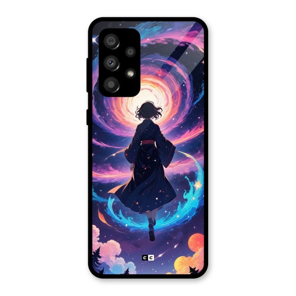 Anime Galaxy Girl Glass Back Case for Galaxy A32