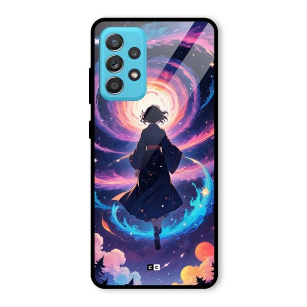 Anime Galaxy Girl Glass Back Case for Galaxy A52