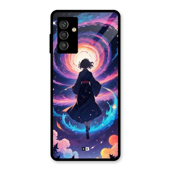 Anime Galaxy Girl Glass Back Case for Galaxy M13