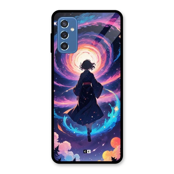 Anime Galaxy Girl Glass Back Case for Galaxy M52 5G