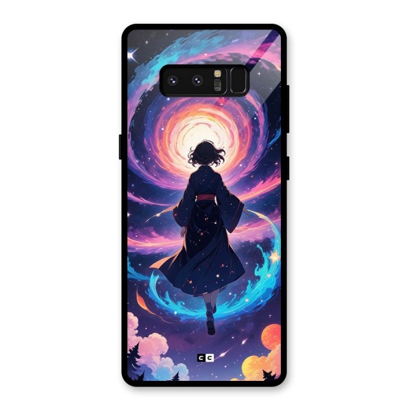 Anime Galaxy Girl Glass Back Case for Galaxy Note 8