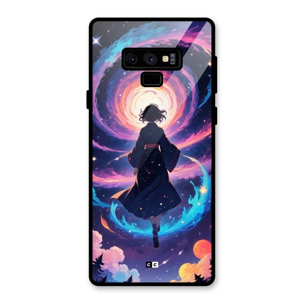 Anime Galaxy Girl Glass Back Case for Galaxy Note 9