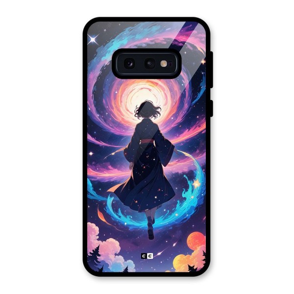 Anime Galaxy Girl Glass Back Case for Galaxy S10e