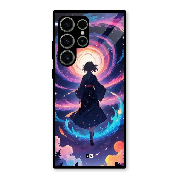 Anime Galaxy Girl Glass Back Case for Galaxy S23 Ultra