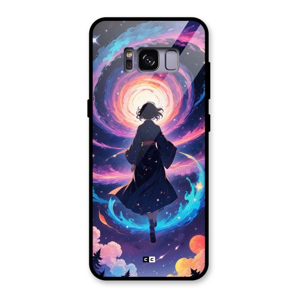 Anime Galaxy Girl Glass Back Case for Galaxy S8