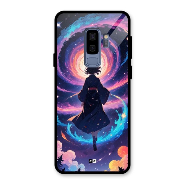 Anime Galaxy Girl Glass Back Case for Galaxy S9 Plus