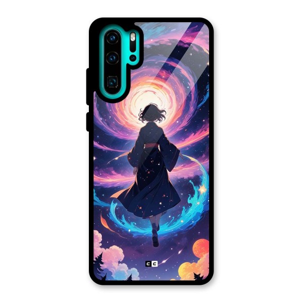 Anime Galaxy Girl Glass Back Case for Huawei P30 Pro