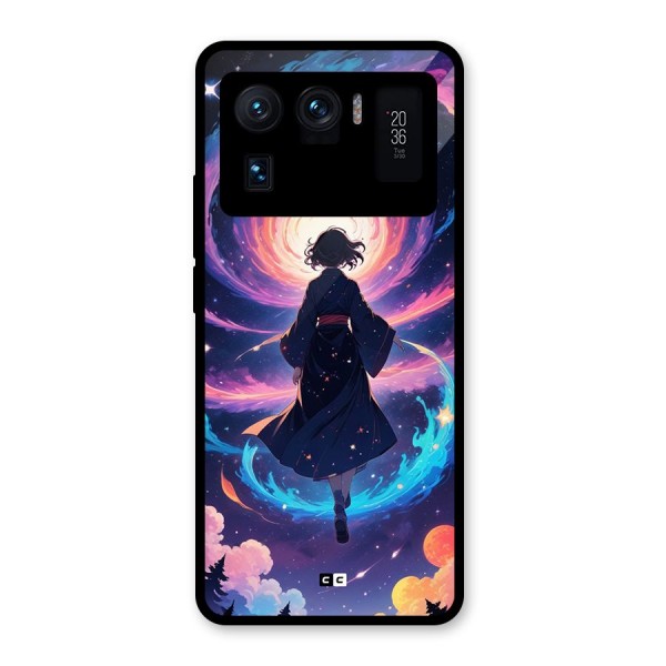 Anime Galaxy Girl Glass Back Case for Mi 11 Ultra