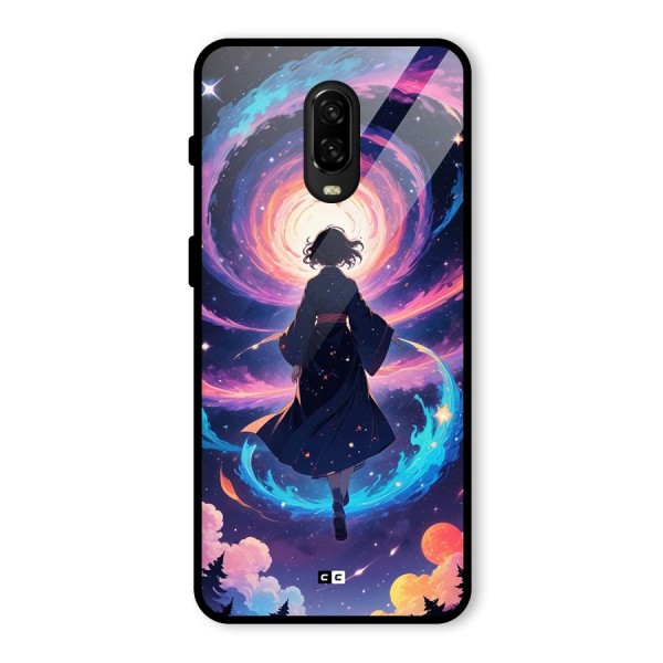 Anime Galaxy Girl Glass Back Case for OnePlus 6T