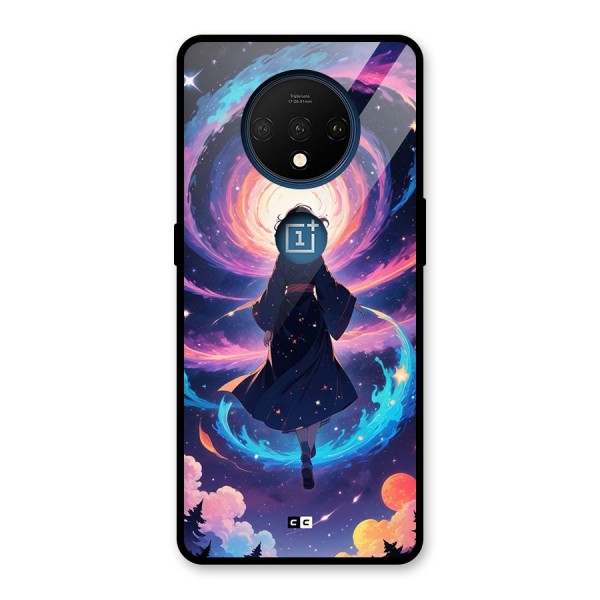 Anime Galaxy Girl Glass Back Case for OnePlus 7T