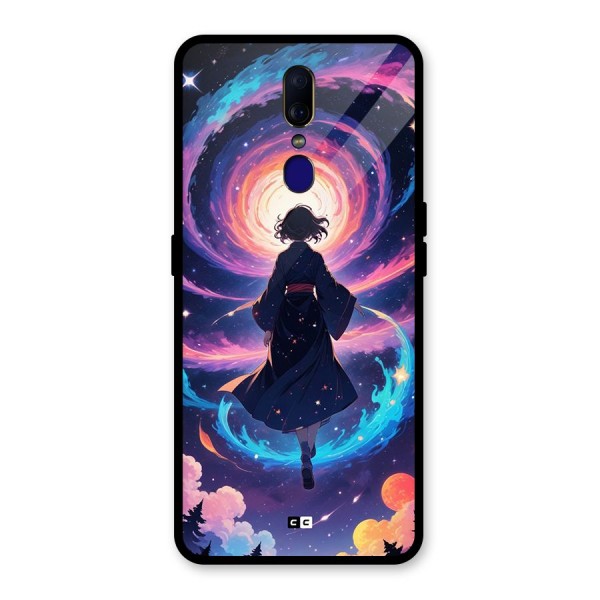 Anime Galaxy Girl Glass Back Case for Oppo F11