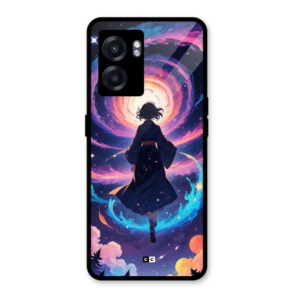 Anime Galaxy Girl Glass Back Case for Oppo K10 (5G)