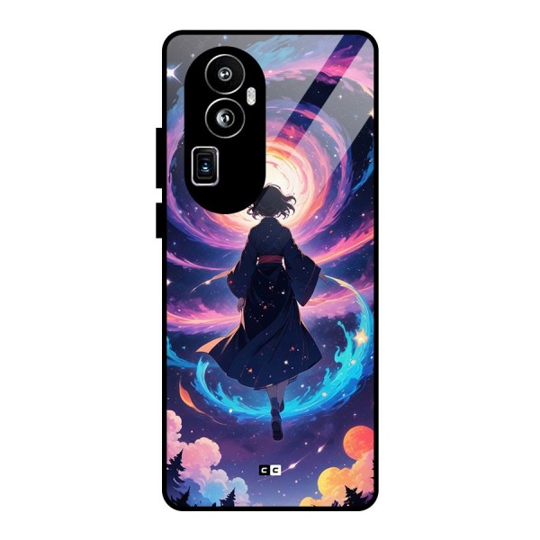 Anime Galaxy Girl Glass Back Case for Oppo Reno10 Pro Plus