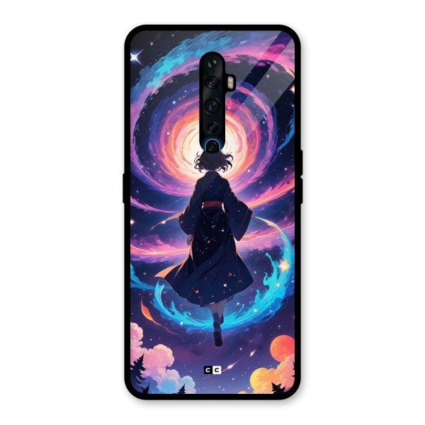 Anime Galaxy Girl Glass Back Case for Oppo Reno2 F