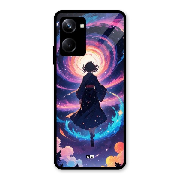 Anime Galaxy Girl Glass Back Case for Realme 10 Pro