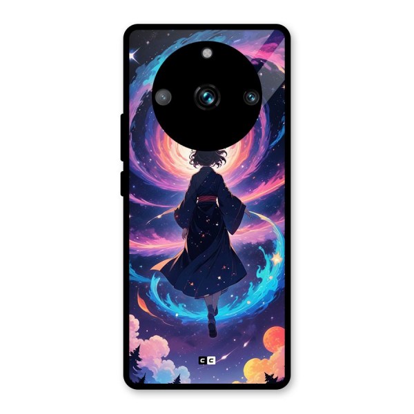 Anime Galaxy Girl Glass Back Case for Realme 11 Pro