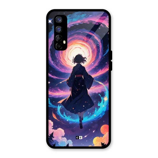 Anime Galaxy Girl Glass Back Case for Realme 7