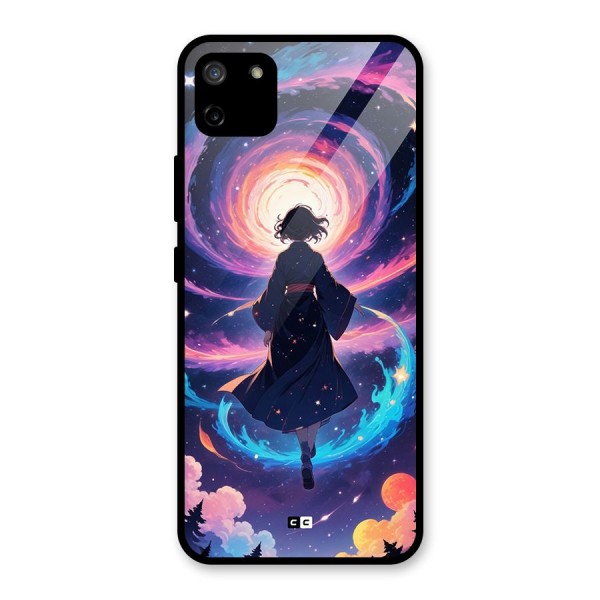 Anime Galaxy Girl Glass Back Case for Realme C11