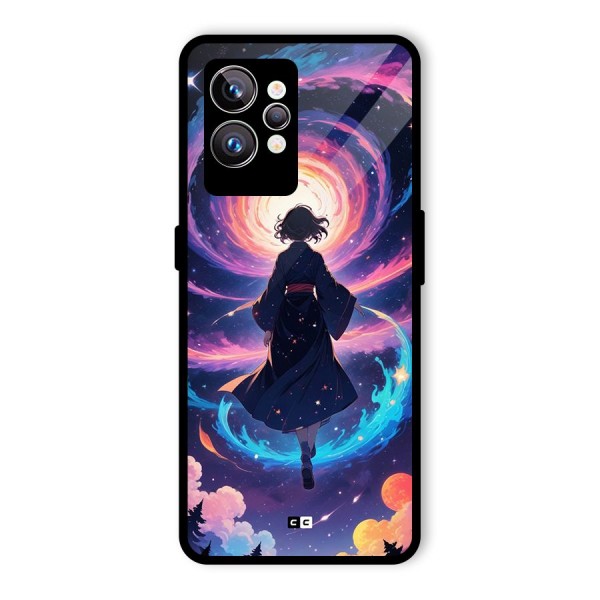 Anime Galaxy Girl Glass Back Case for Realme GT2 Pro