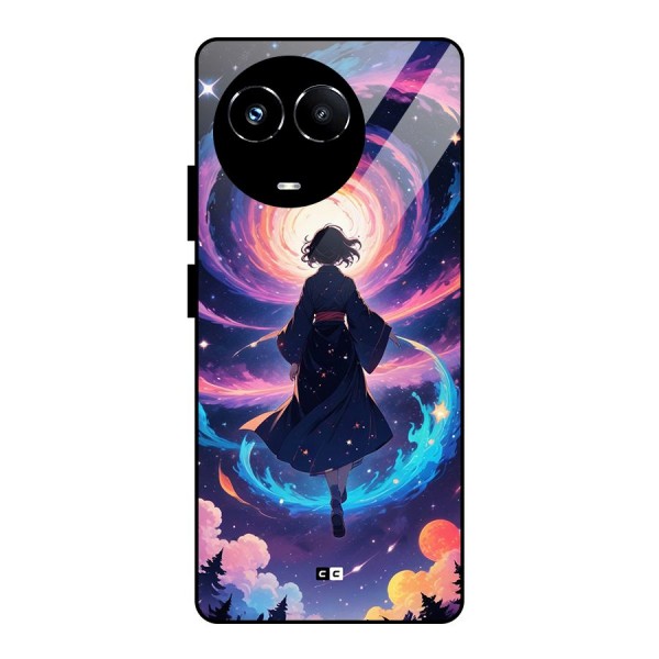 Anime Galaxy Girl Glass Back Case for Realme Narzo 60X