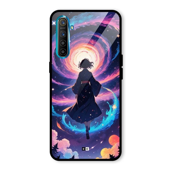 Anime Galaxy Girl Glass Back Case for Realme X2