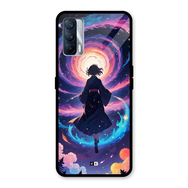 Anime Galaxy Girl Glass Back Case for Realme X7