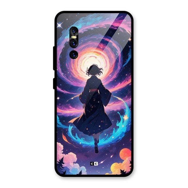 Anime Galaxy Girl Glass Back Case for Vivo V15 Pro