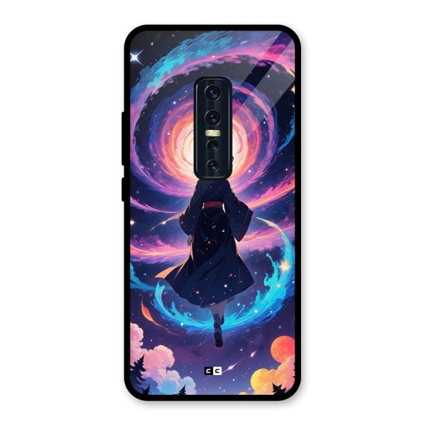 Anime Galaxy Girl Glass Back Case for Vivo V17 Pro