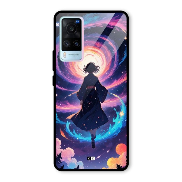 Anime Galaxy Girl Glass Back Case for Vivo X60