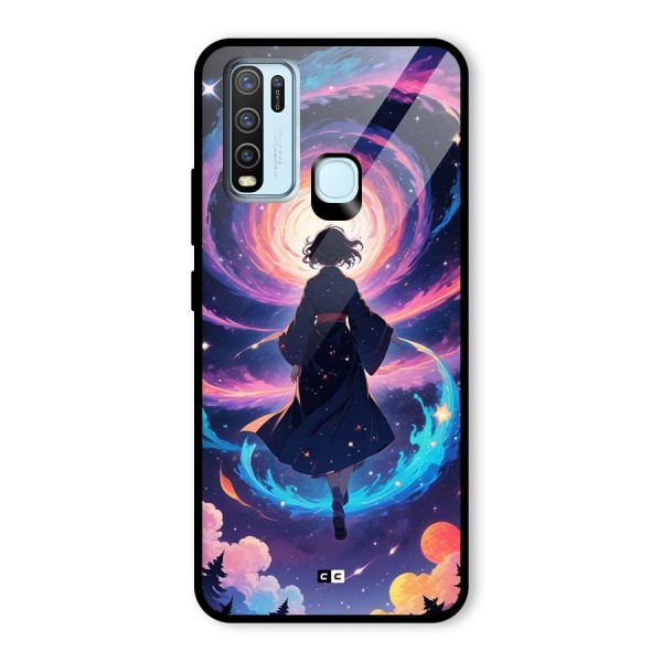 Anime Galaxy Girl Glass Back Case for Vivo Y50