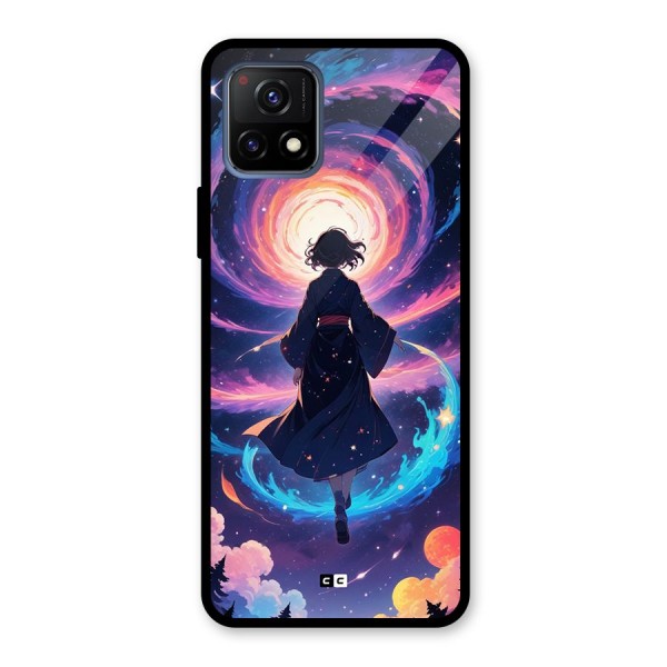 Anime Galaxy Girl Glass Back Case for Vivo Y72 5G