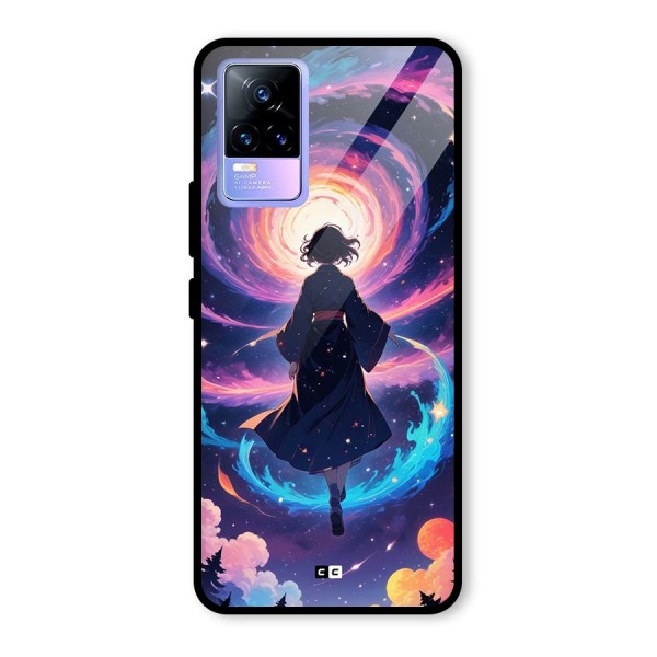 Anime Galaxy Girl Glass Back Case for Vivo Y73