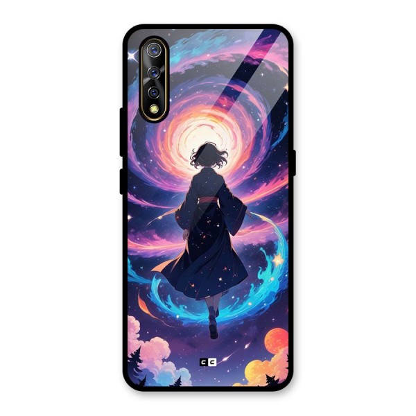 Anime Galaxy Girl Glass Back Case for Vivo Z1x