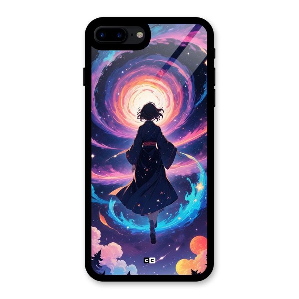 Anime Galaxy Girl Glass Back Case for iPhone 7 Plus