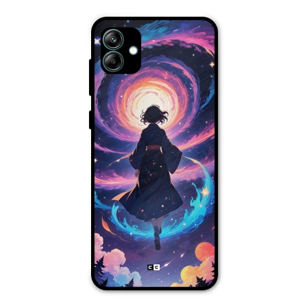 Anime Galaxy Girl Metal Back Case for Galaxy A04