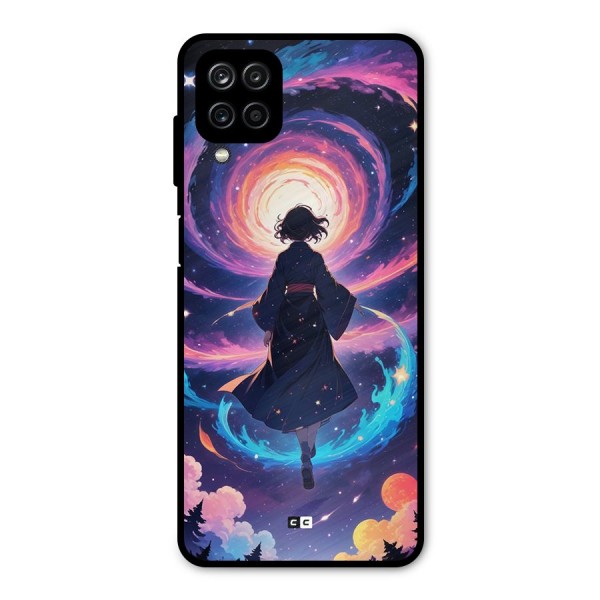 Anime Galaxy Girl Metal Back Case for Galaxy A12